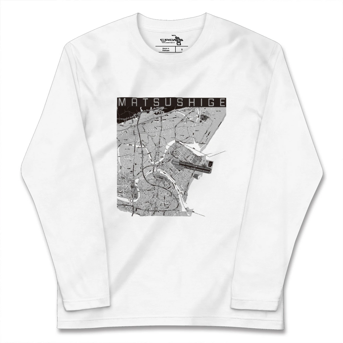 【松茂(徳島県)】地図柄ロングスリーブTシャツ