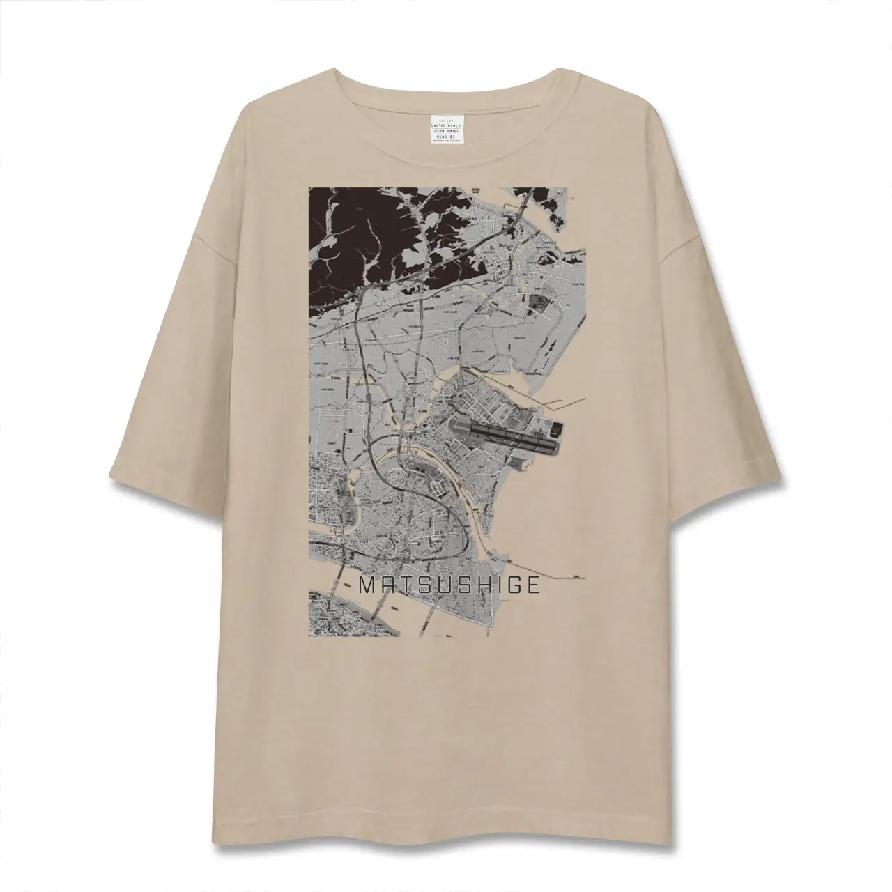 【松茂（徳島県）】地図柄ビッグシルエットTシャツ