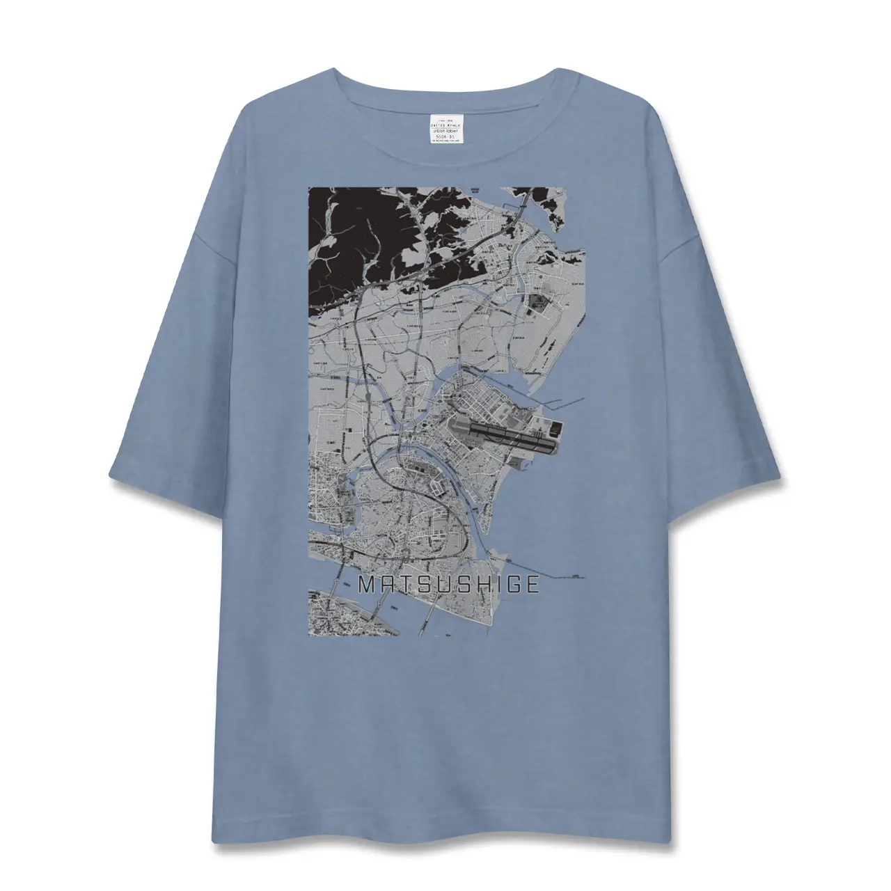 【松茂（徳島県）】地図柄ビッグシルエットTシャツ
