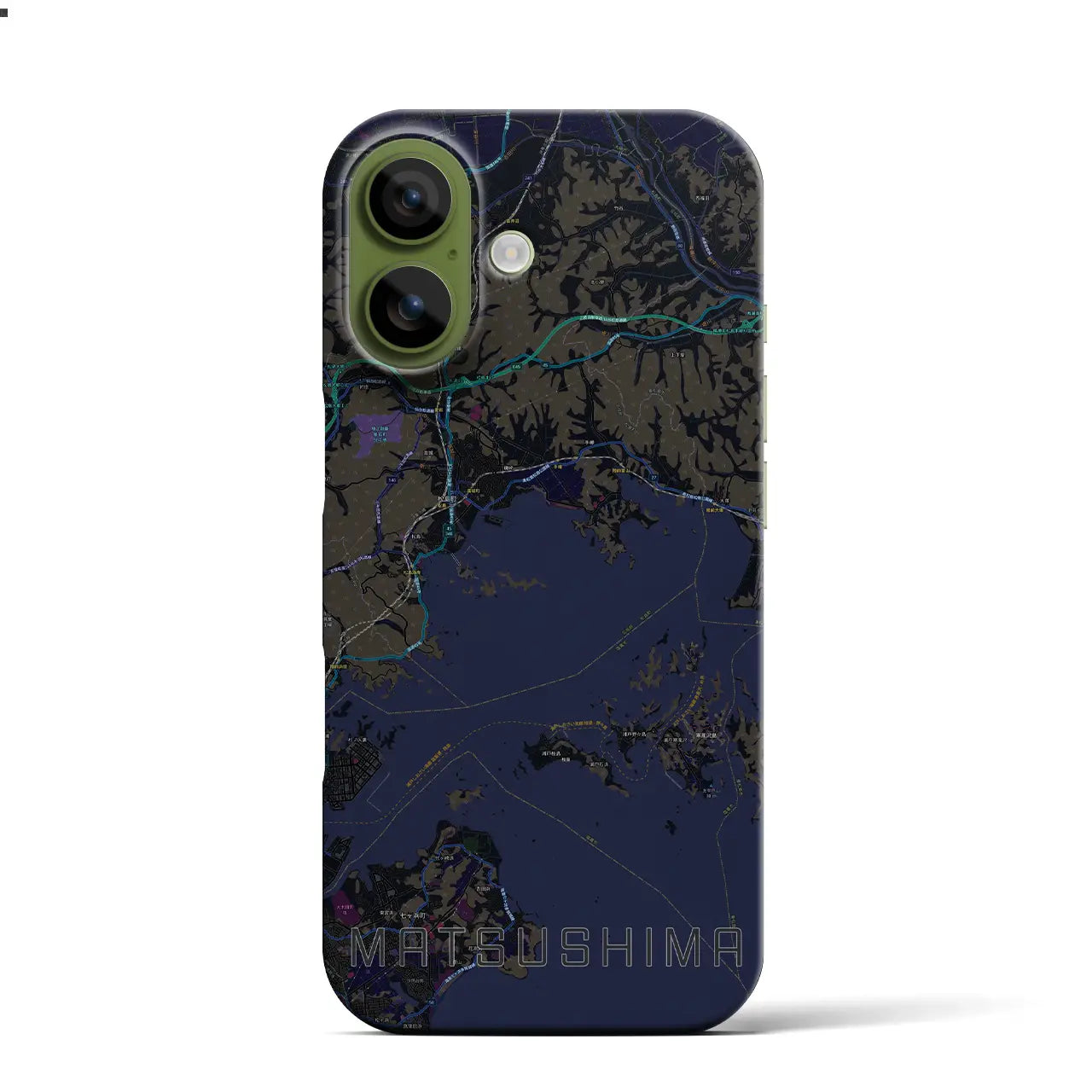 【松島（宮城県）】地図柄iPhoneケース（バックカバータイプ）