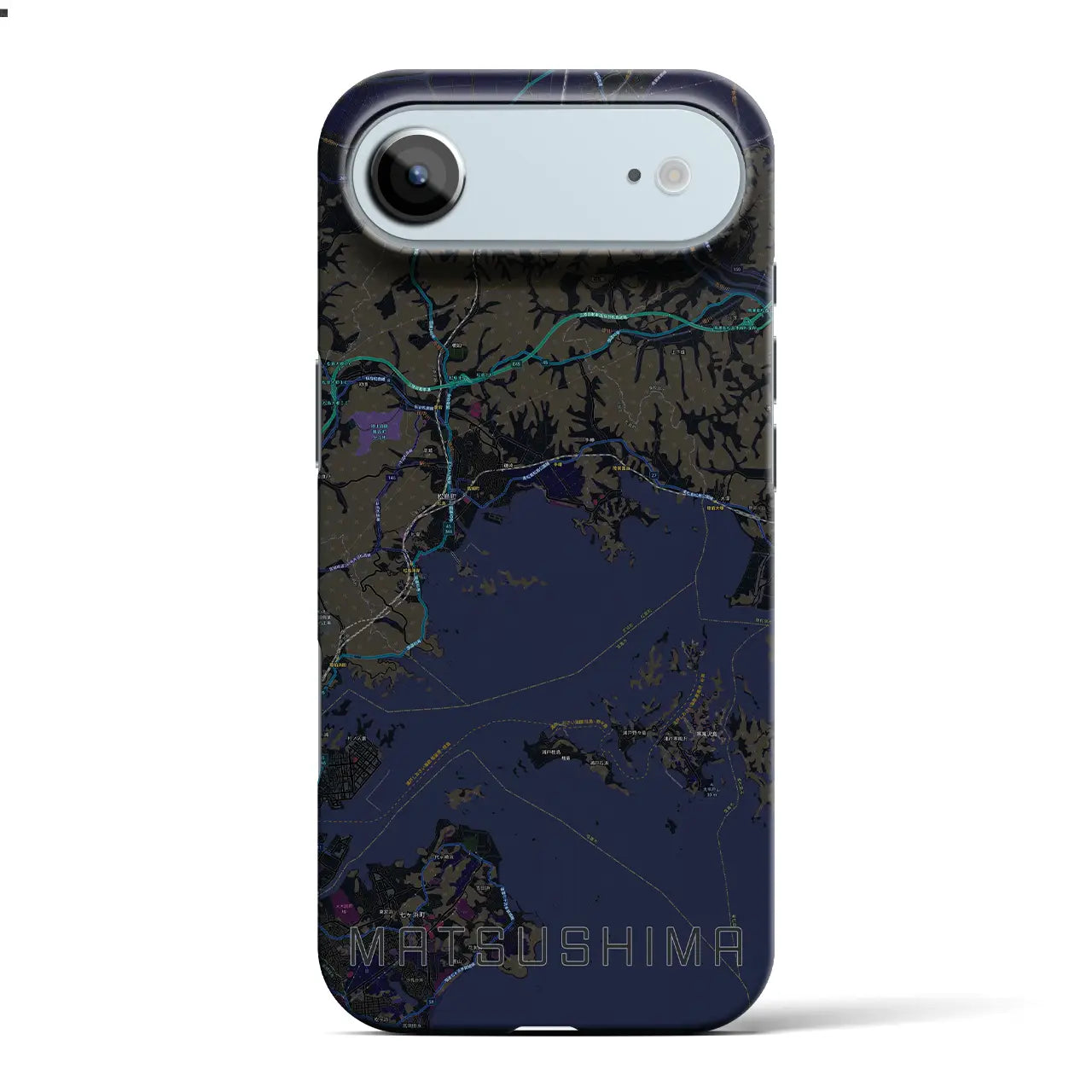 【松島（宮城県）】地図柄iPhoneケース（バックカバータイプ）