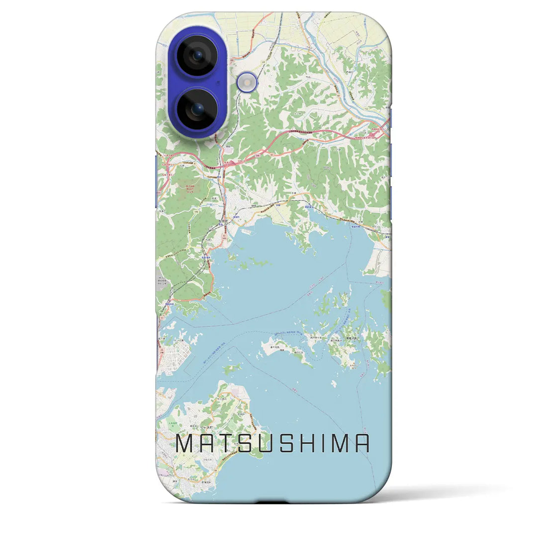 【松島(宮城県)】地図柄iPhoneケース(バックカバータイプ)ナチュラル・iPhone 16 Pro Max 用