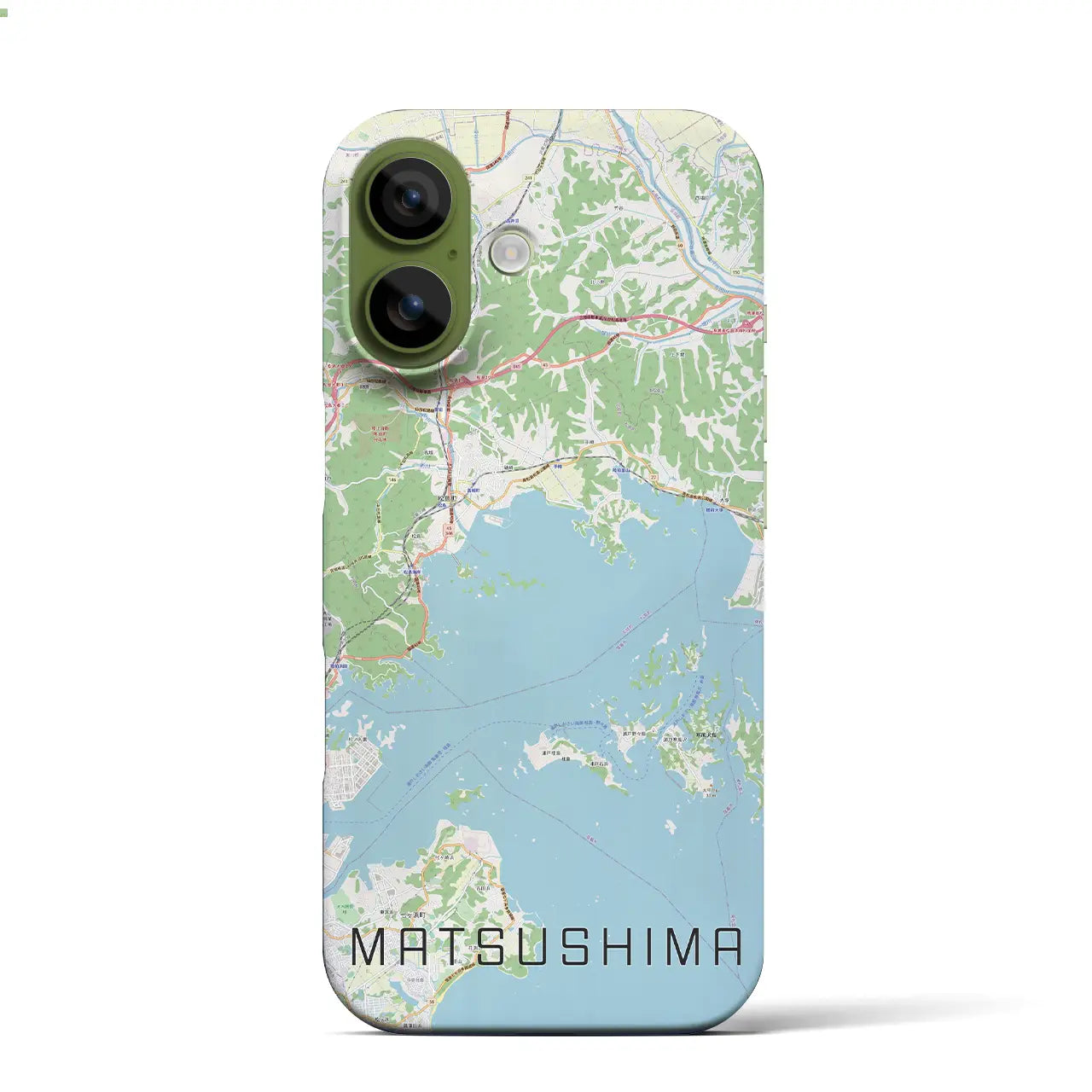 【松島（宮城県）】地図柄iPhoneケース（バックカバータイプ）