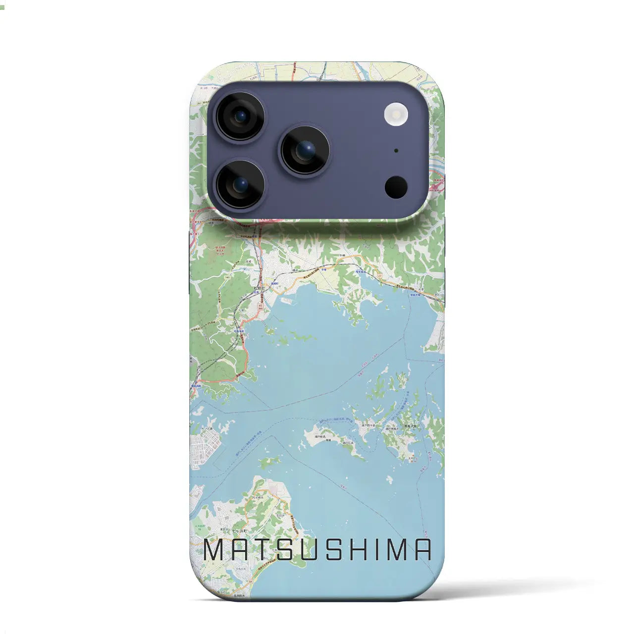 【松島（宮城県）】地図柄iPhoneケース（バックカバータイプ）
