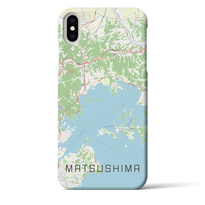 【松島（宮城県）】地図柄iPhoneケース（バックカバータイプ）