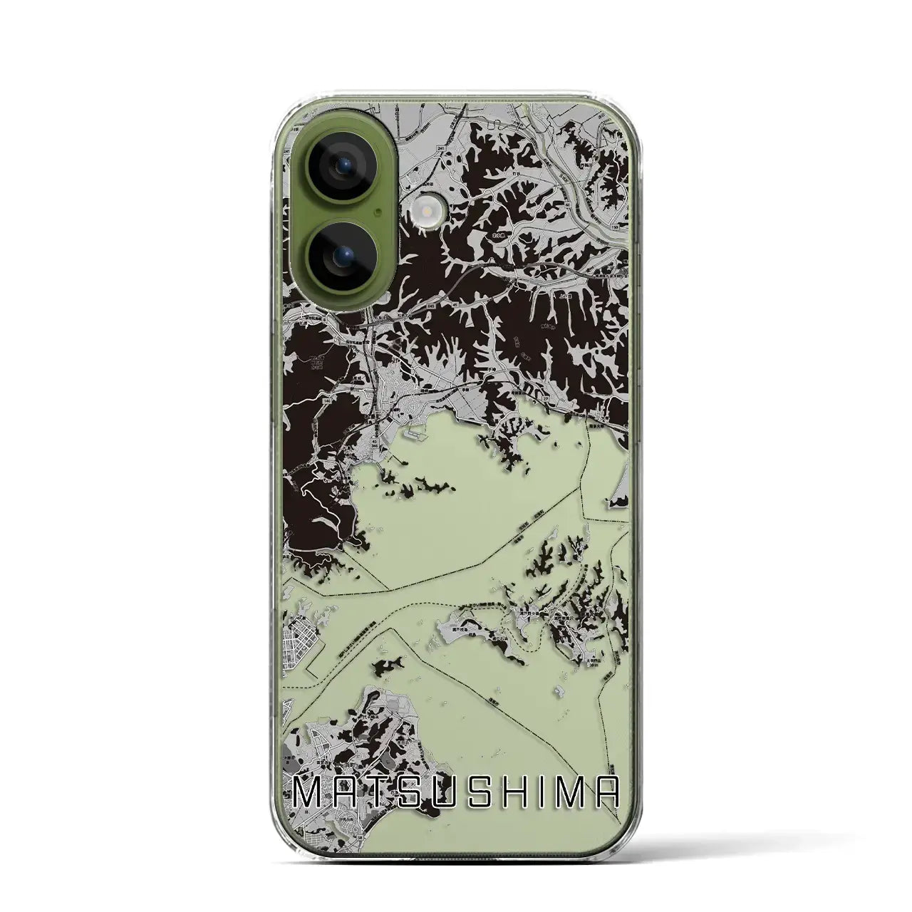 【松島（宮城県）】地図柄iPhoneケース（クリアタイプ）