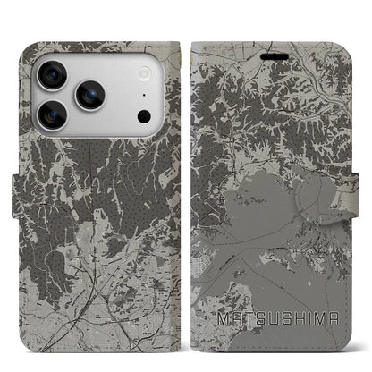 【松島（宮城県）】地図柄iPhoneケース（手帳タイプ）