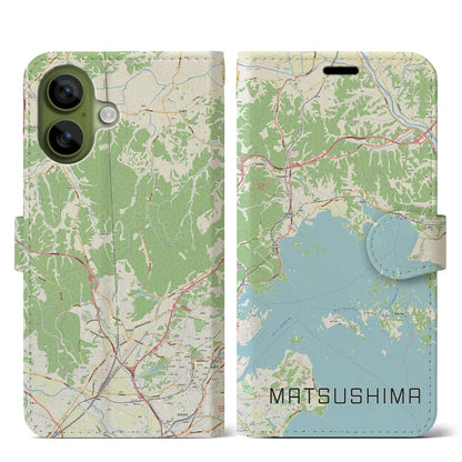 【松島（宮城県）】地図柄iPhoneケース（手帳タイプ）