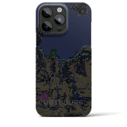 【松浦（長崎県）】地図柄iPhoneケース（バックカバータイプ）