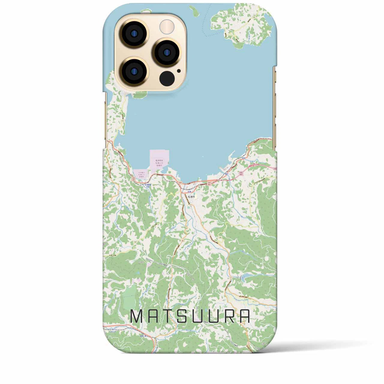 【松浦（長崎県）】地図柄iPhoneケース（バックカバータイプ）