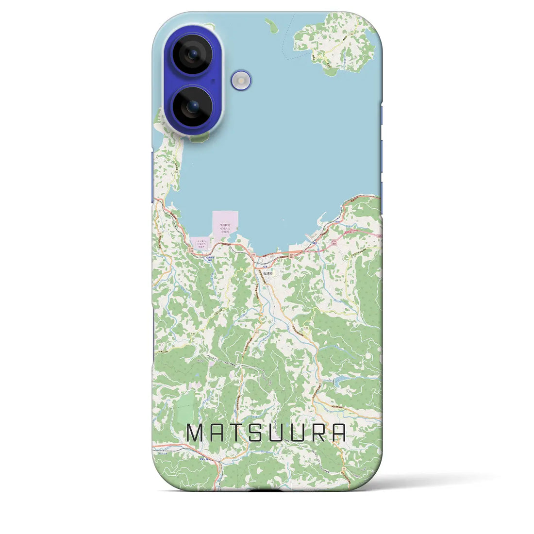 【松浦(長崎県)】地図柄iPhoneケース(バックカバータイプ)ナチュラル・iPhone 16 Pro Max 用