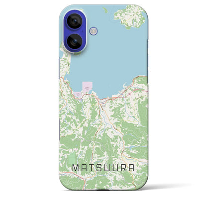 【松浦（長崎県）】地図柄iPhoneケース（バックカバータイプ）ナチュラル・iPhone 16 Pro Max 用