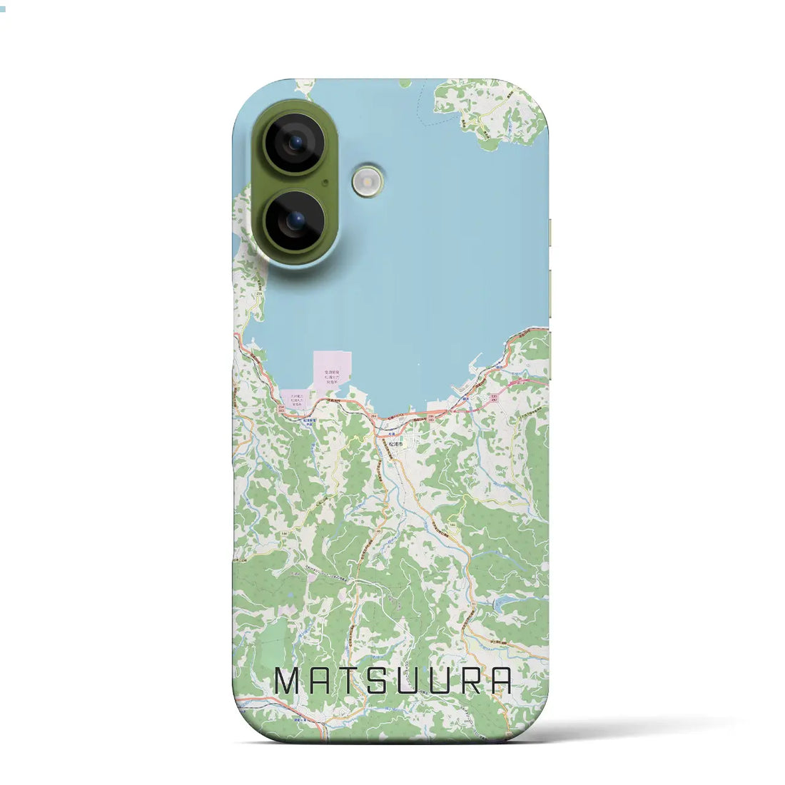 【松浦(長崎県)】地図柄iPhoneケース(バックカバータイプ)ブラック・iPhone 17 Pro Max 用