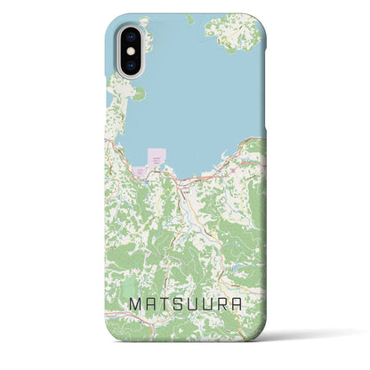 【松浦（長崎県）】地図柄iPhoneケース（バックカバータイプ）