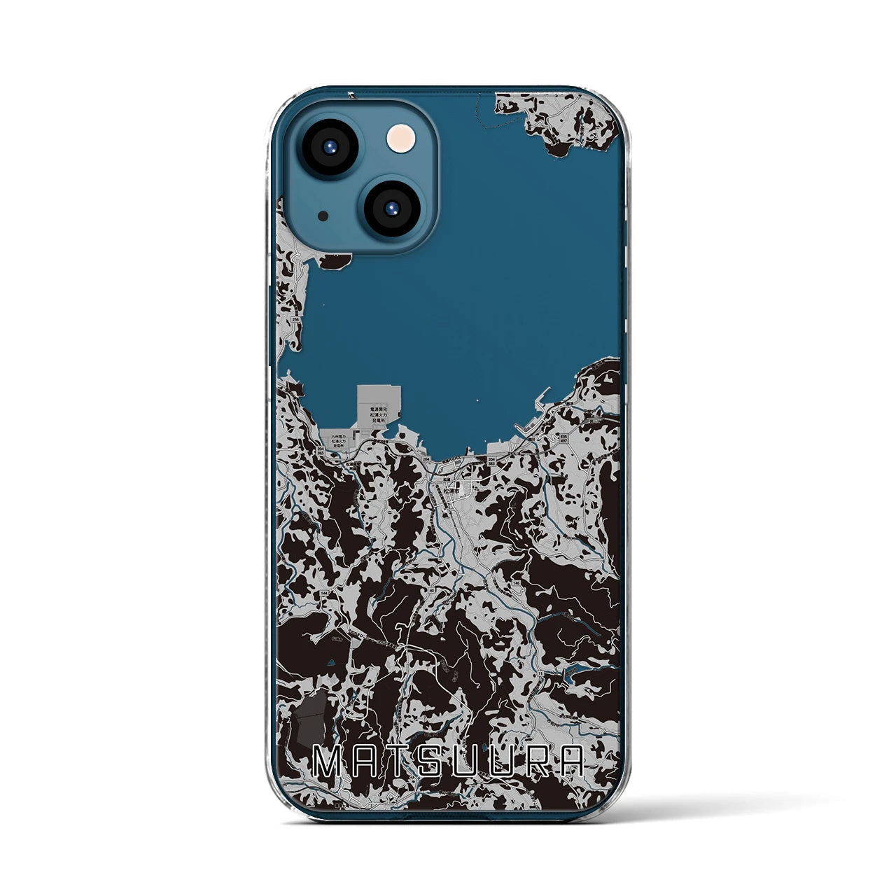 【松浦（長崎県）】地図柄iPhoneケース（クリアタイプ）