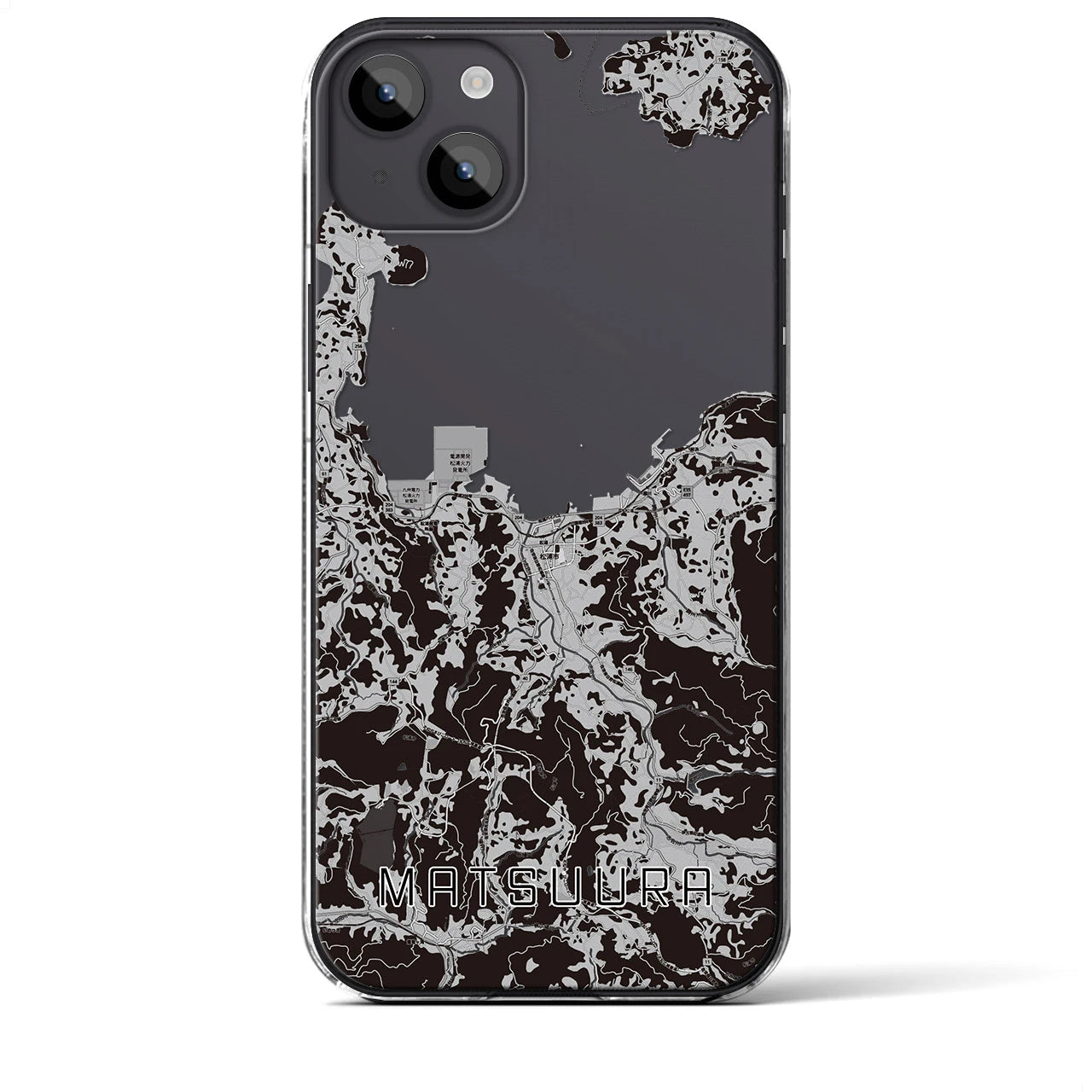 【松浦（長崎県）】地図柄iPhoneケース（クリアタイプ）