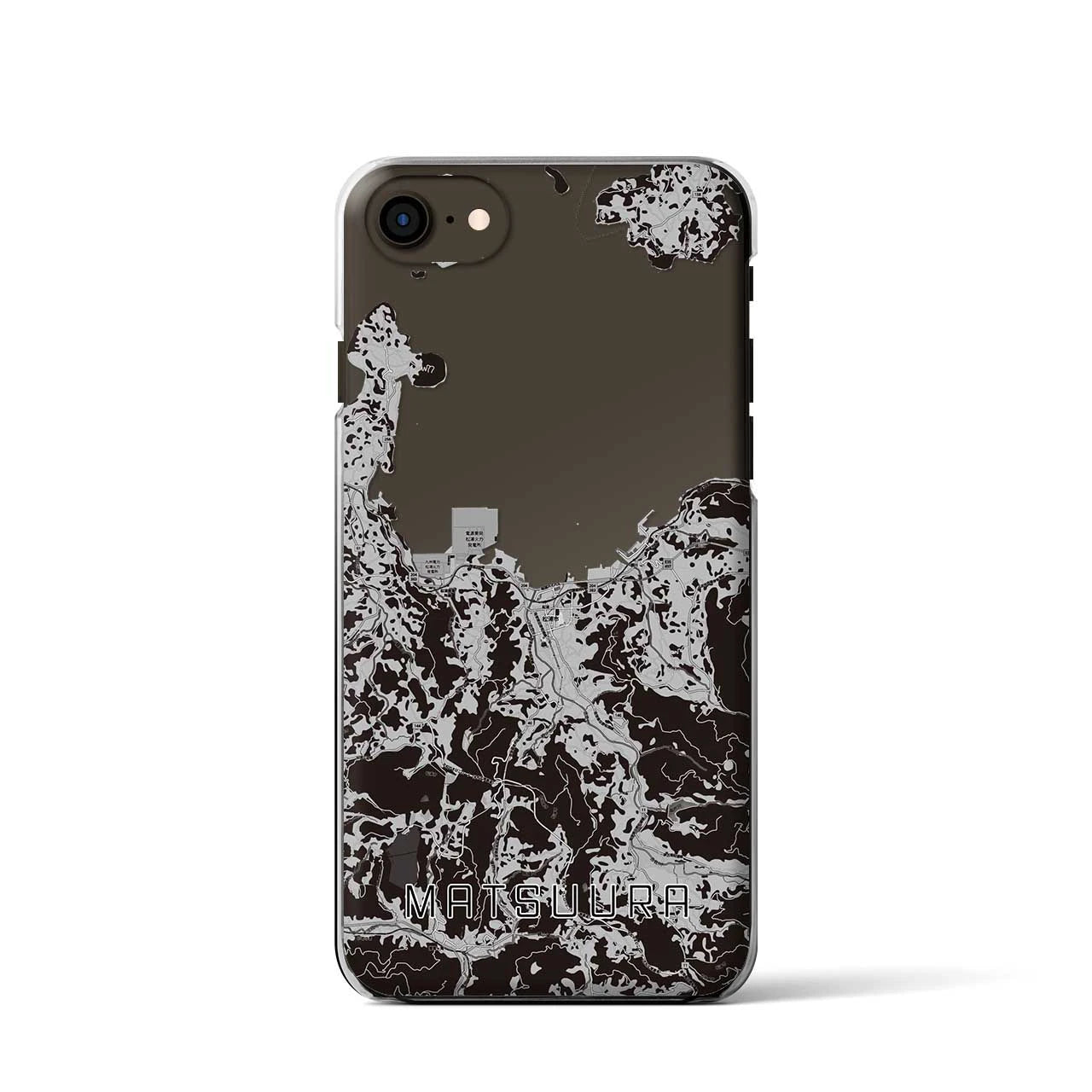 【松浦（長崎県）】地図柄iPhoneケース（クリアタイプ）