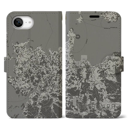 【松浦（長崎県）】地図柄iPhoneケース（手帳タイプ）