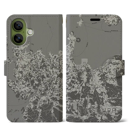 【松浦（長崎県）】地図柄iPhoneケース（手帳タイプ）