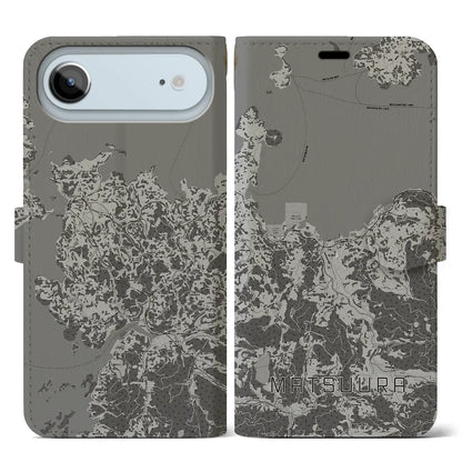 【松浦（長崎県）】地図柄iPhoneケース（手帳タイプ）