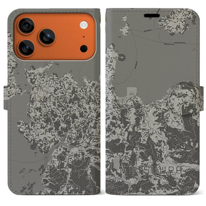 【松浦（長崎県）】地図柄iPhoneケース（手帳タイプ）