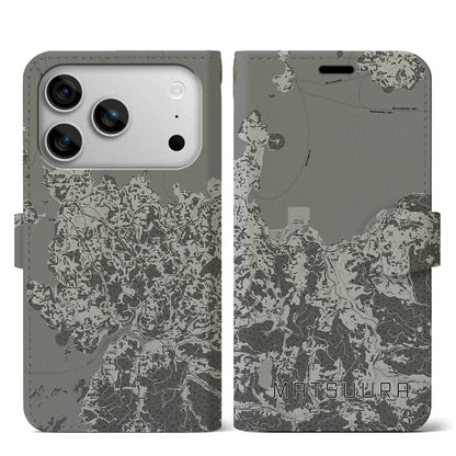 【松浦（長崎県）】地図柄iPhoneケース（手帳タイプ）