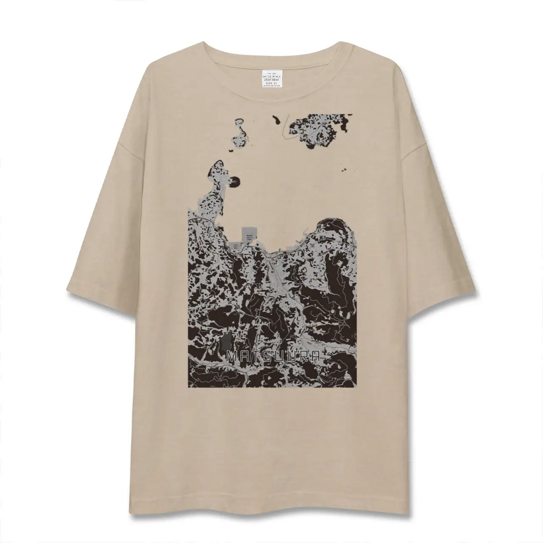 【松浦(長崎県)】地図柄ビッグシルエットTシャツ