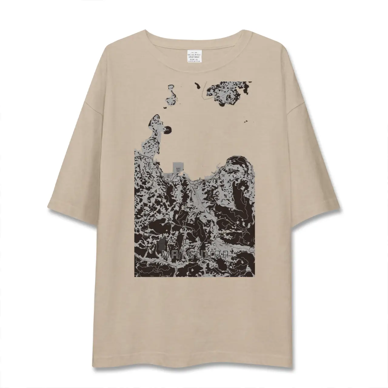 【松浦（長崎県）】地図柄ビッグシルエットTシャツ