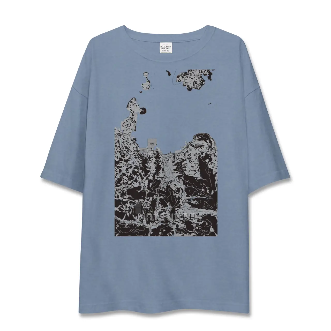 【松浦（長崎県）】地図柄ビッグシルエットTシャツ