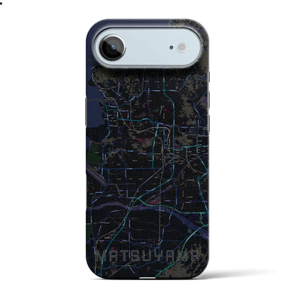 【松山（愛媛県）】地図柄iPhoneケース（バックカバータイプ）