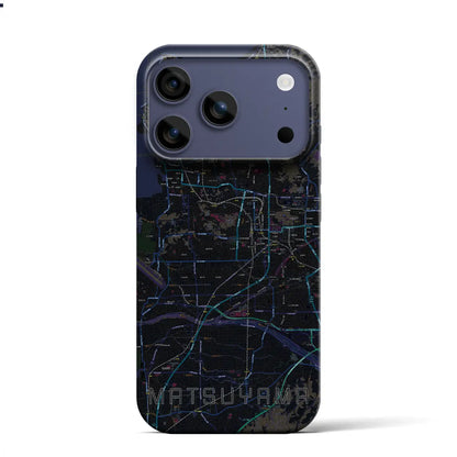 【松山（愛媛県）】地図柄iPhoneケース（バックカバータイプ）