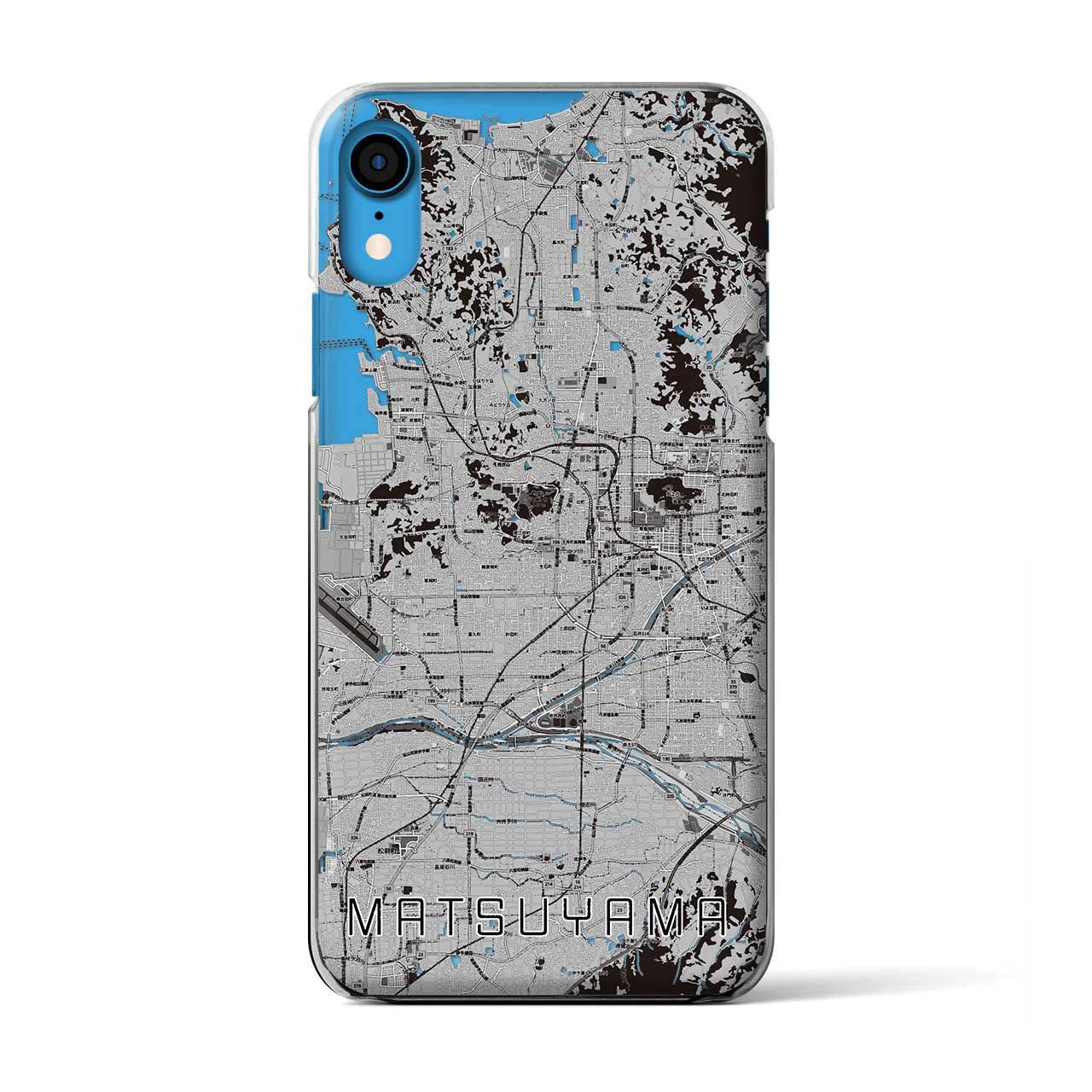 【松山（愛媛県）】地図柄iPhoneケース（クリアタイプ）