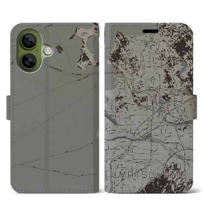 【松山（愛媛県）】地図柄iPhoneケース（手帳タイプ）