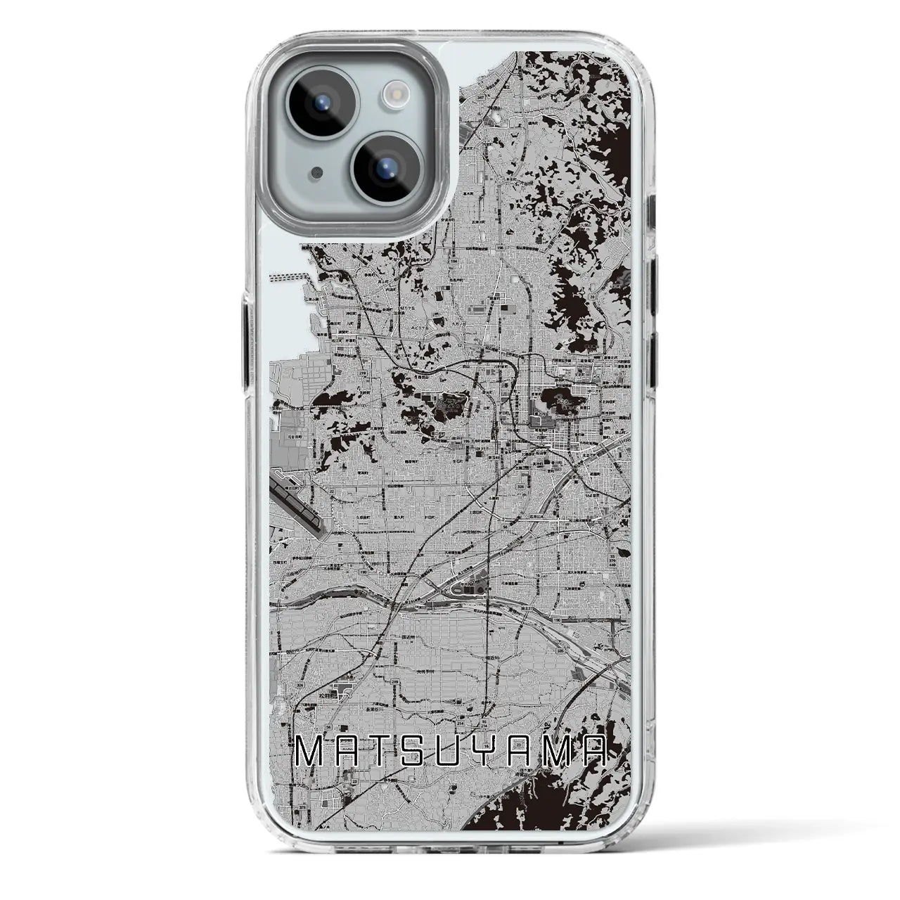 【松山（愛媛県）】地図柄iPhoneケース（MagSafeタイプ）