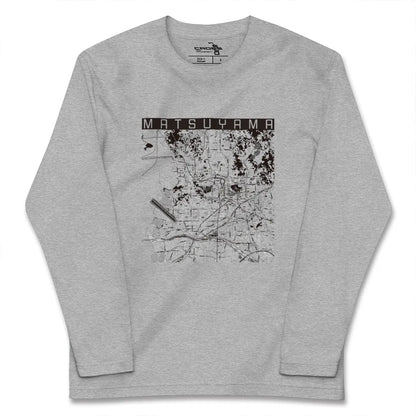 【松山（愛媛県）】地図柄ロングスリーブTシャツ