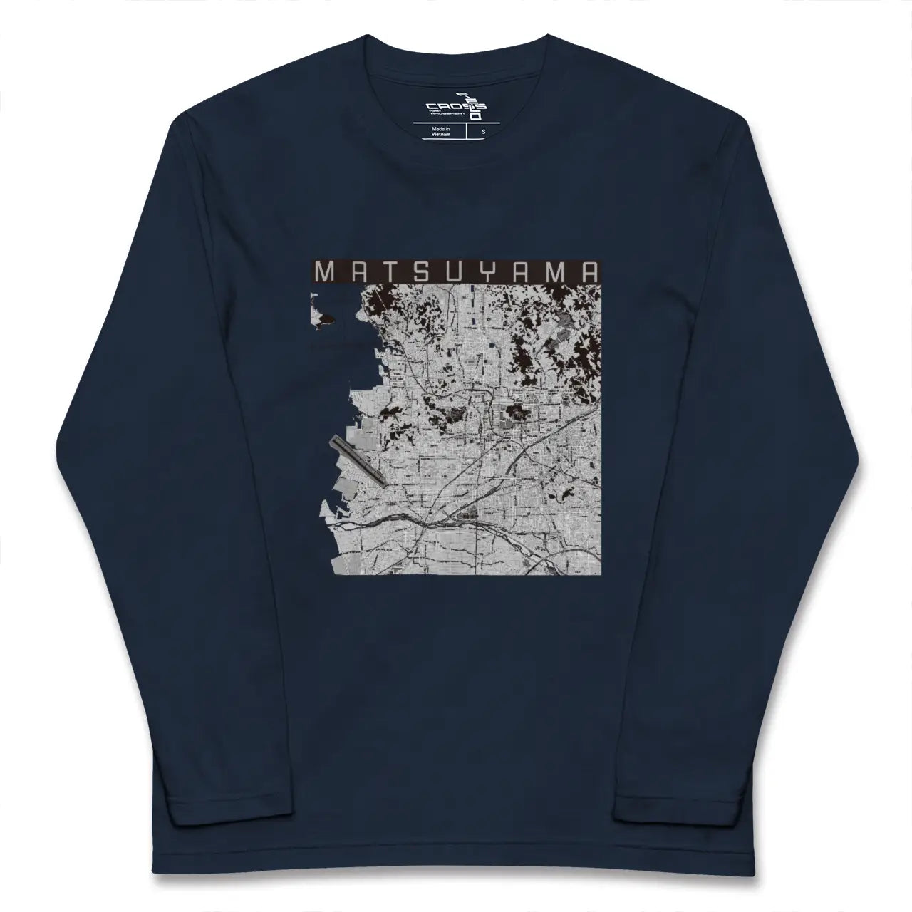 【松山（愛媛県）】地図柄ロングスリーブTシャツ