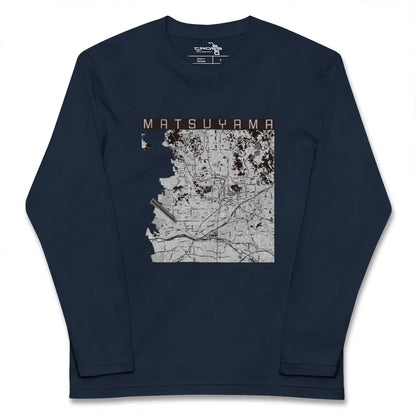【松山（愛媛県）】地図柄ロングスリーブTシャツ