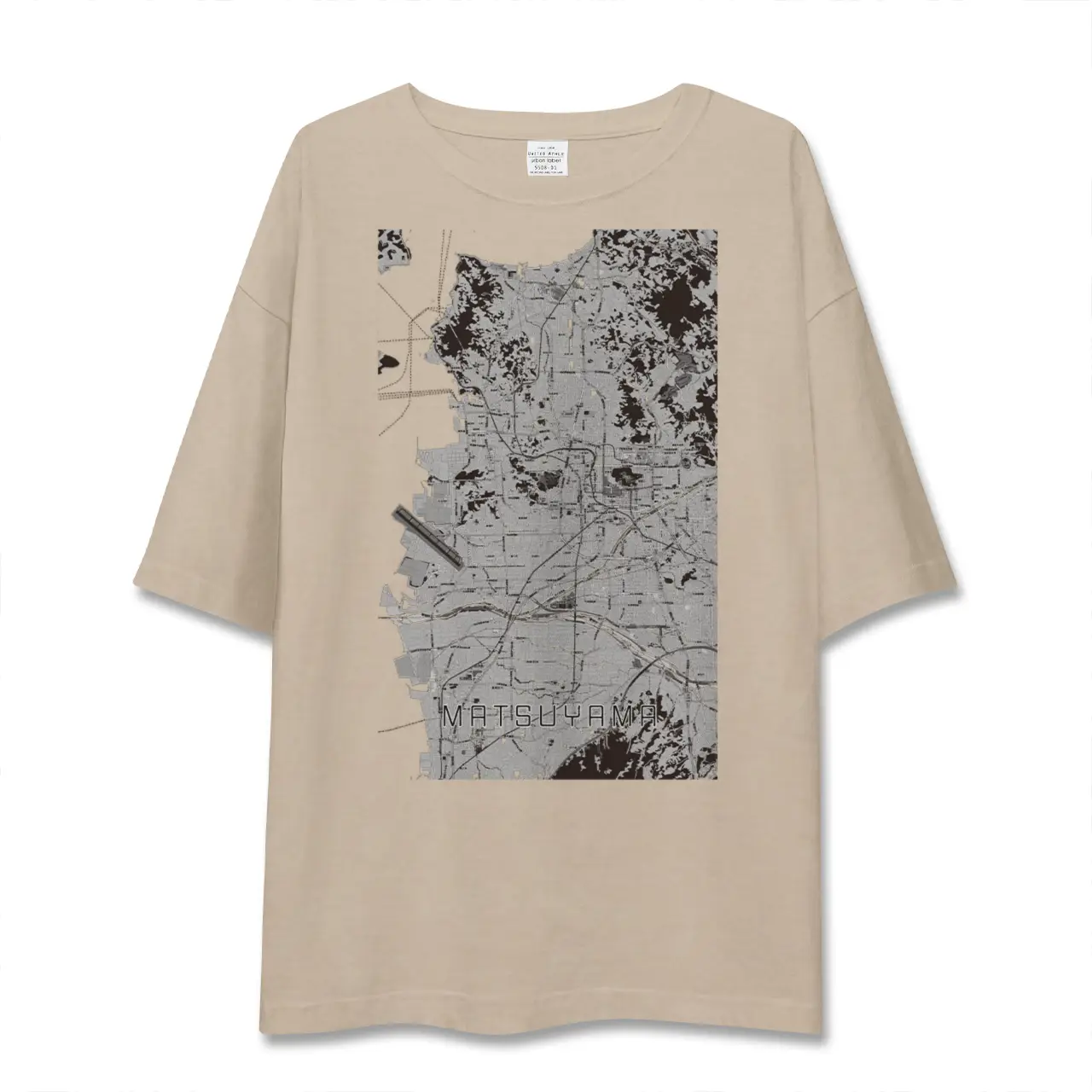 【松山（愛媛県）】地図柄ビッグシルエットTシャツ