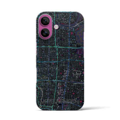 【松屋町（大阪府）】地図柄iPhoneケース（バックカバータイプ）