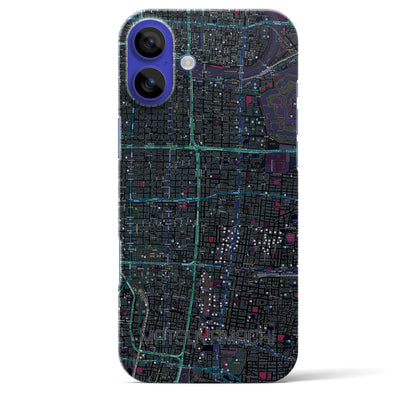 【松屋町（大阪府）】地図柄iPhoneケース（バックカバータイプ）