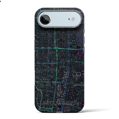 【松屋町（大阪府）】地図柄iPhoneケース（バックカバータイプ）