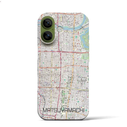 【松屋町（大阪府）】地図柄iPhoneケース（バックカバータイプ）