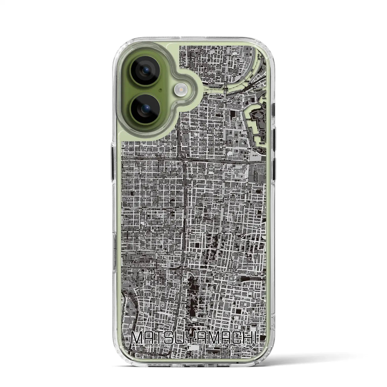 【松屋町（大阪府）】地図柄iPhoneケース（MagSafeタイプ）