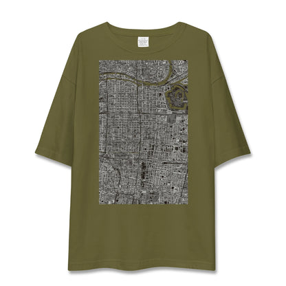 【松屋町（大阪府）】地図柄ビッグシルエットTシャツ
