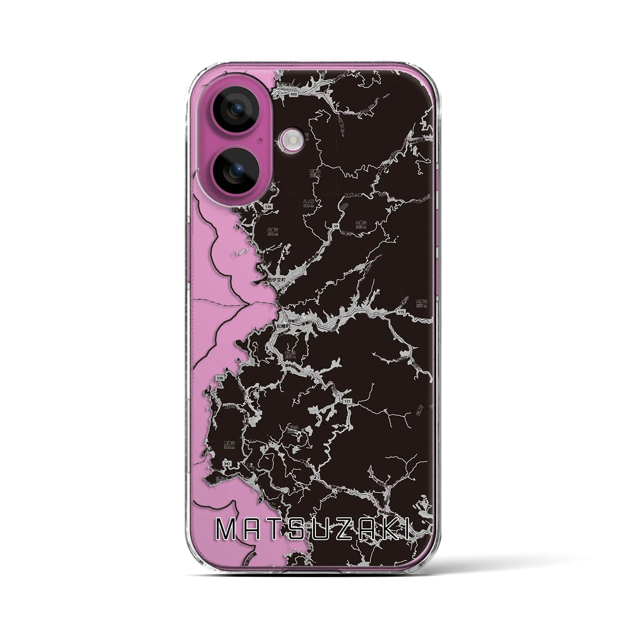 【松崎（静岡県）】地図柄iPhoneケース（クリアタイプ）