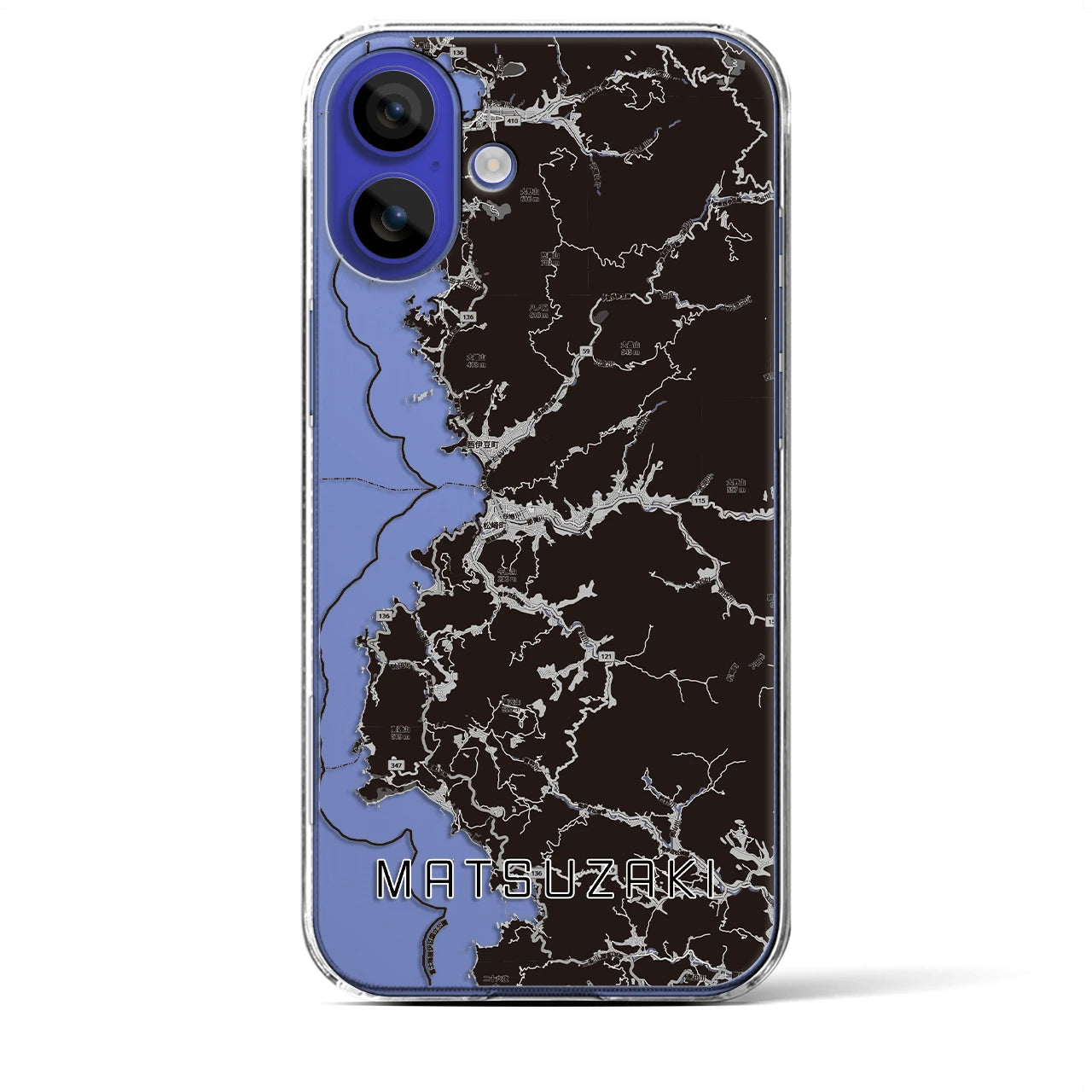 【松崎（静岡県）】地図柄iPhoneケース（クリアタイプ）