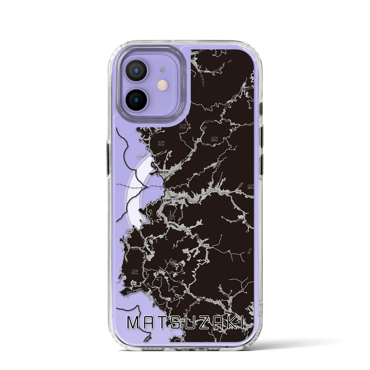 【松崎（静岡県）】地図柄iPhoneケース（MagSafeタイプ）