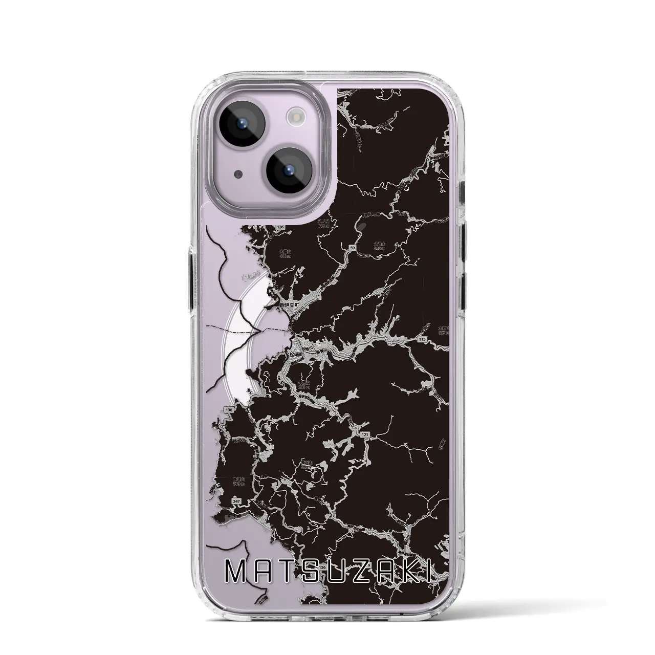 【松崎（静岡県）】地図柄iPhoneケース（MagSafeタイプ）