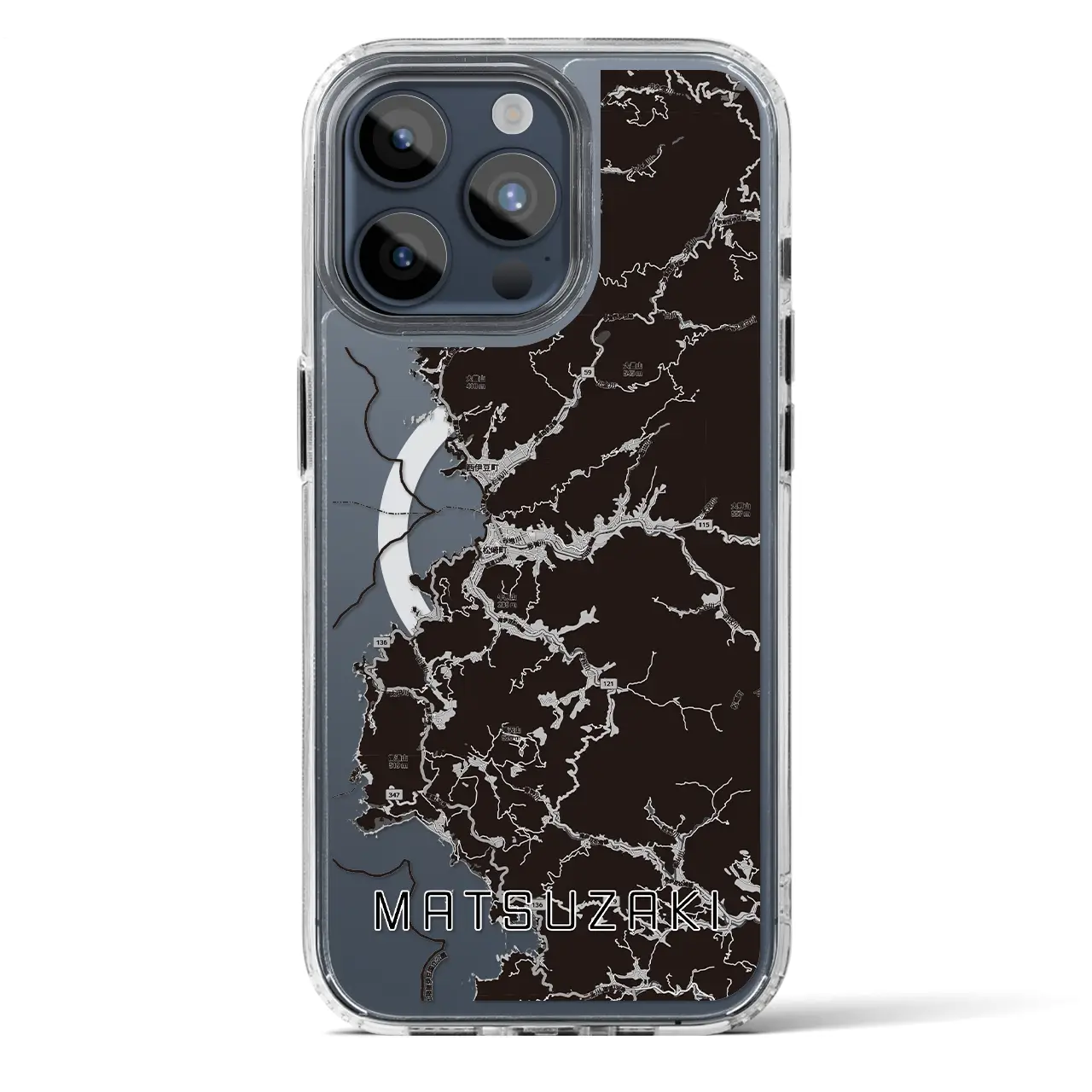 【松崎（静岡県）】地図柄iPhoneケース（MagSafeタイプ）