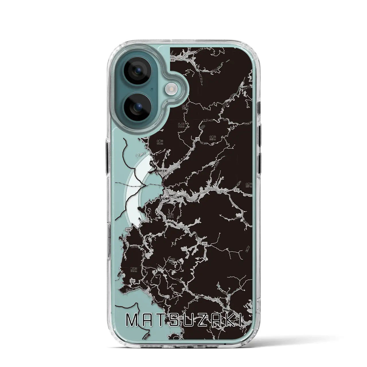 【松崎（静岡県）】地図柄iPhoneケース（MagSafeタイプ）